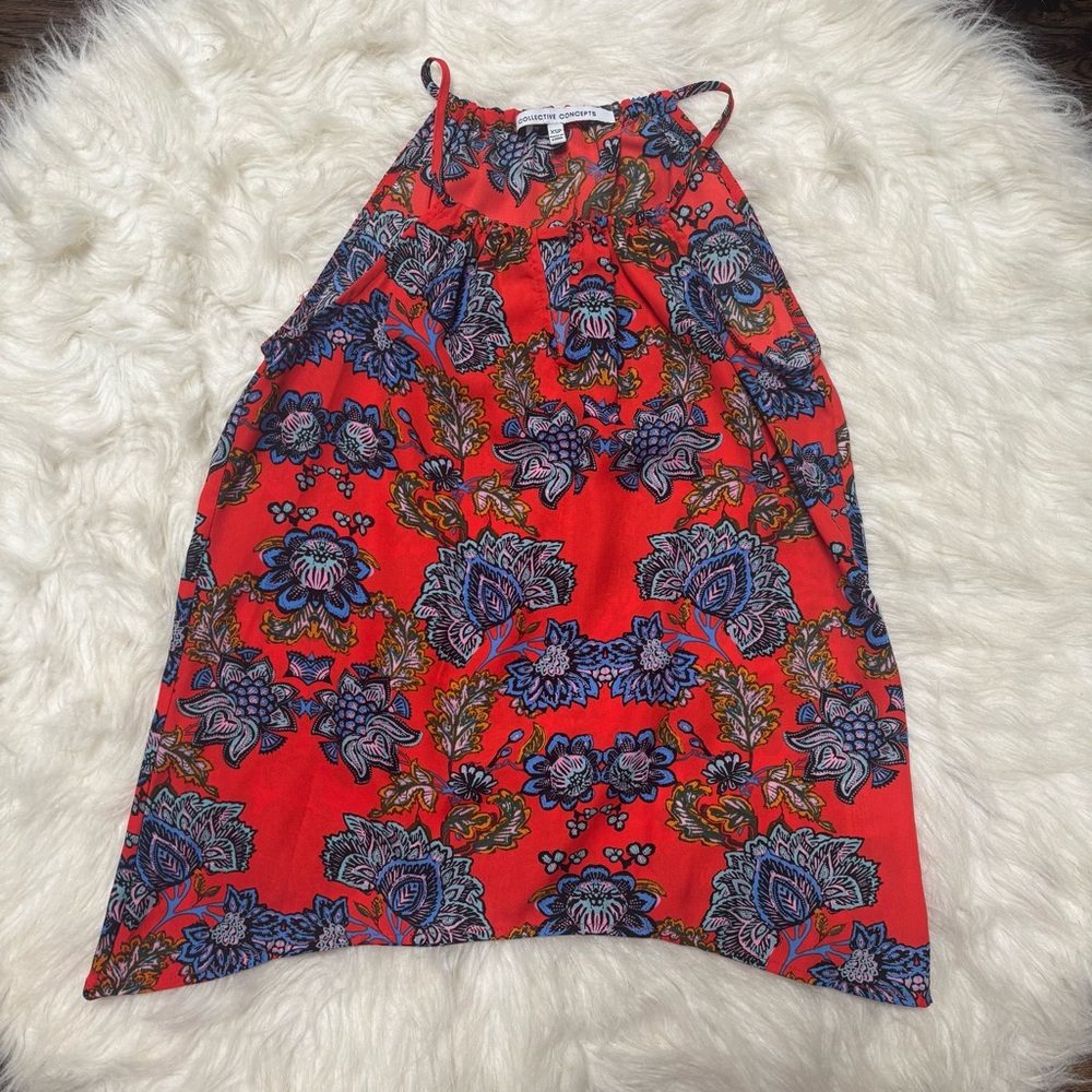 Collective Concepts Paisley Printed Tank Top size XS Petite